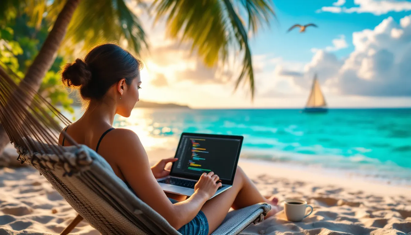Benefits of working remotely in IT, showcasing flexible schedules.